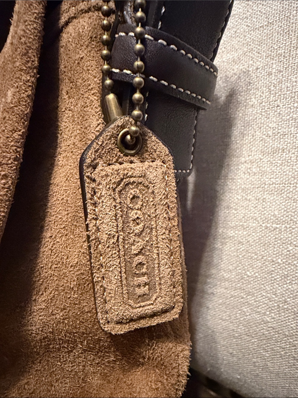 Vintage Coach Suede Shoulder Bag - Picture 3 of 13